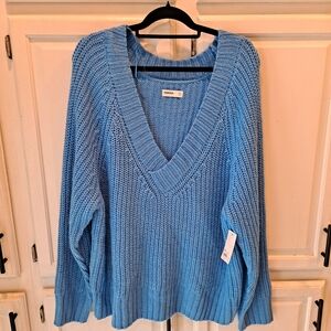 Sonoma Women's V-Neck Sweater in Sky Blue